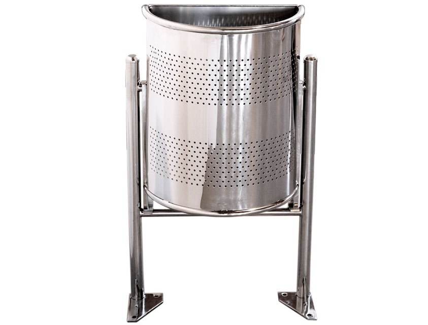 PA616I Papelera Semi-Circular Inox
